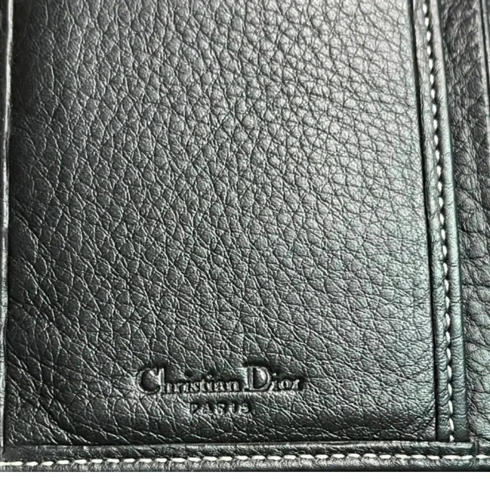 🖤Christian Dior🖤 | 2001 Black Pebbled Leather Trifold Long Wallet - Picture 5 of 14